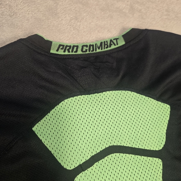 Nike Pro Combat Dri-FIT Fitted Sleeveless Compression Shirt Green Black Men 2XL - Picture 5 of 7
